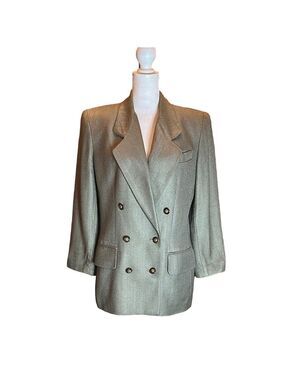 STIRLING COOPER Vintage Taupe Double-Breasted Suit Jacket/Blazer Size 6